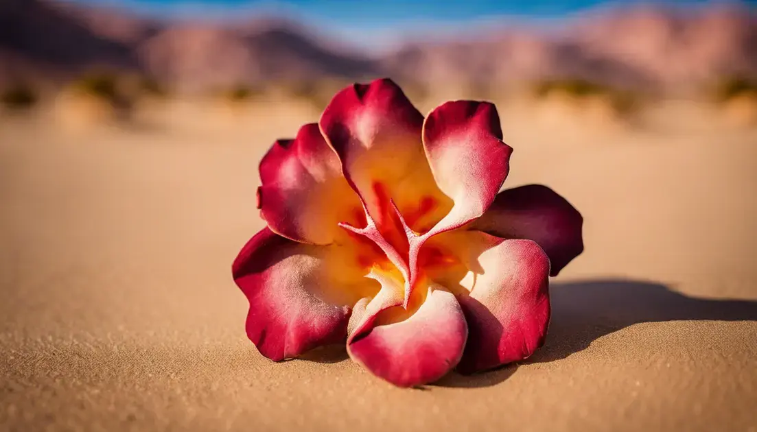 A Raridade e o Significado da Rosa do Deserto no Chão