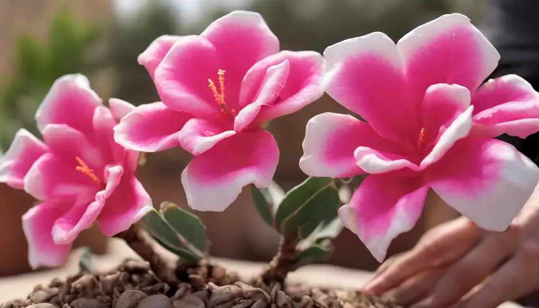 Como Cuidar da Rosa do Deserto para que ela Floresça Abundantemente