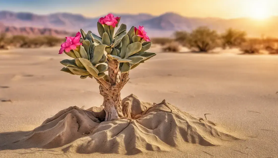 Como salvar uma rosa do deserto sem flores?