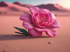 flor rosa do deserto