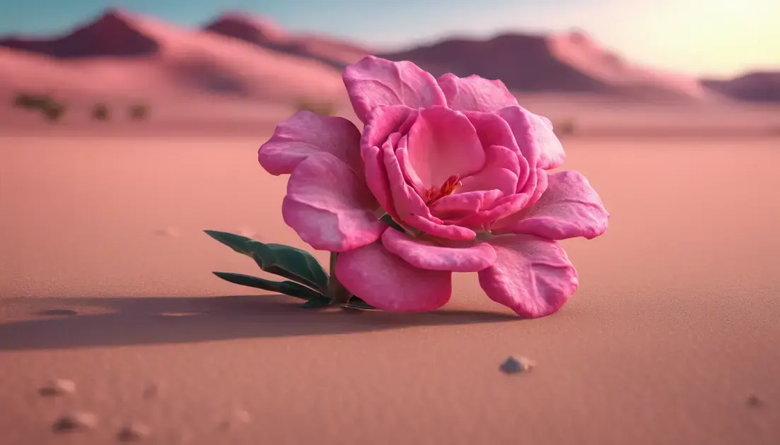 flor rosa do deserto