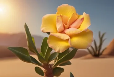 rosa do deserto amarela