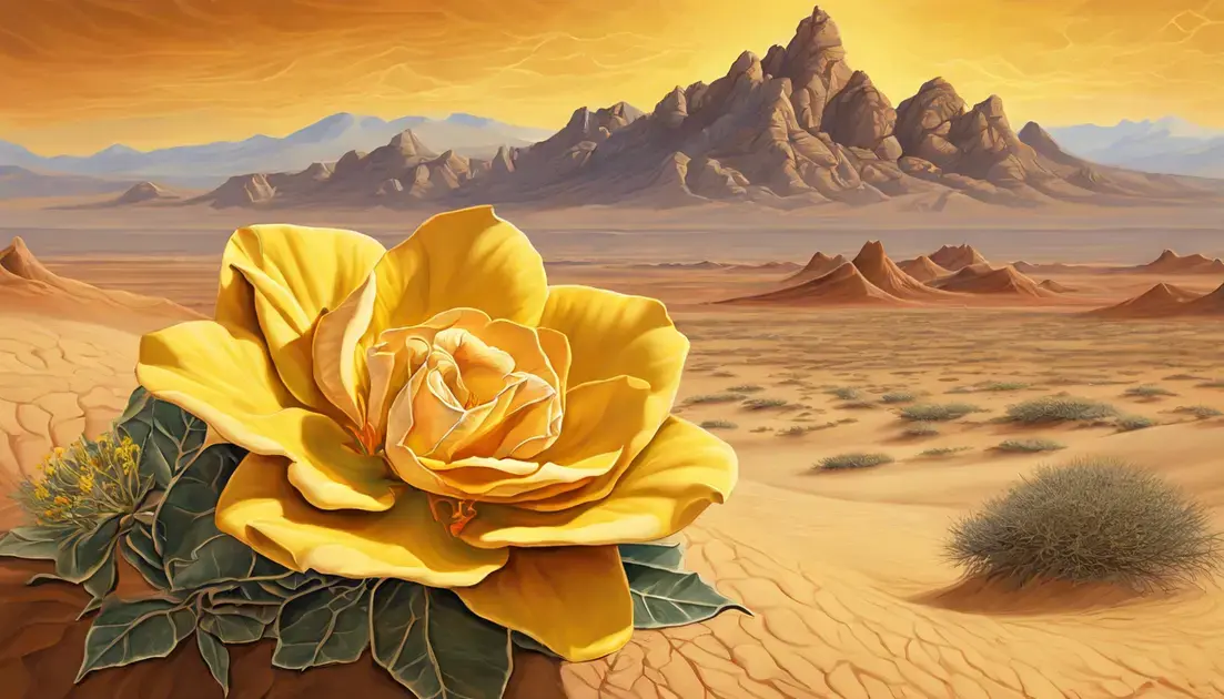 rosa do deserto amarelo