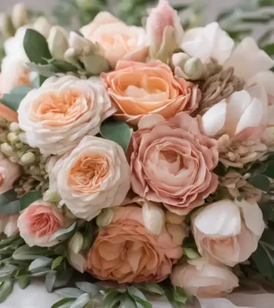 rosa do deserto bridal bouquet