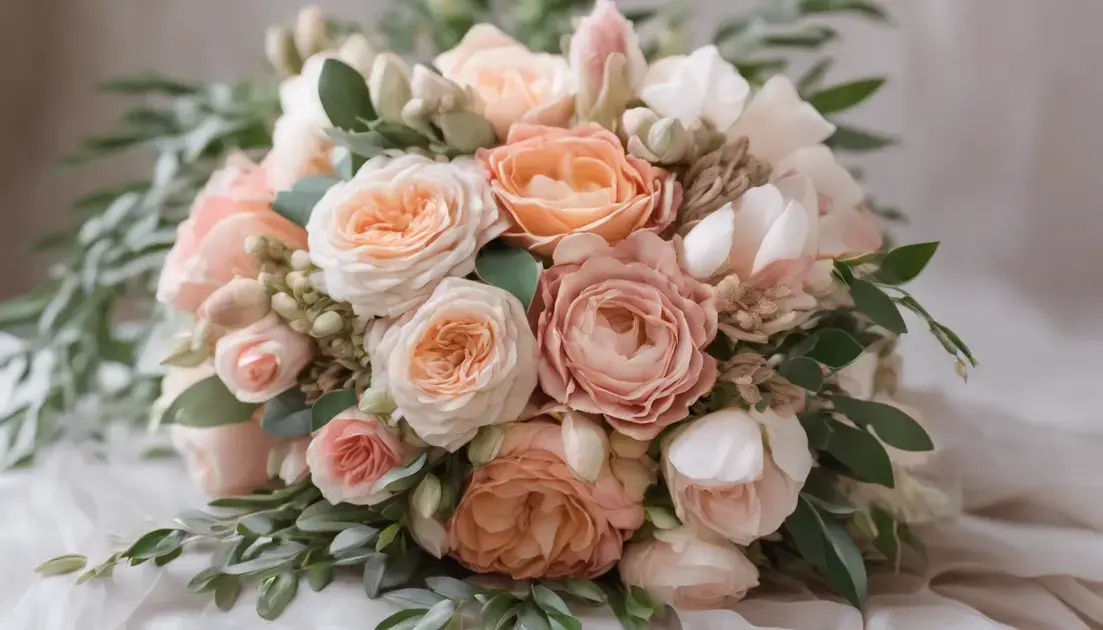 rosa do deserto bridal bouquet