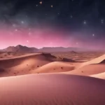 rosa do deserto céu estrelado
