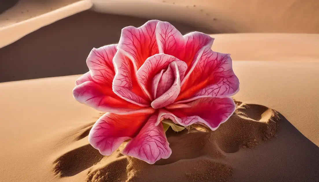 rosa do deserto na natureza