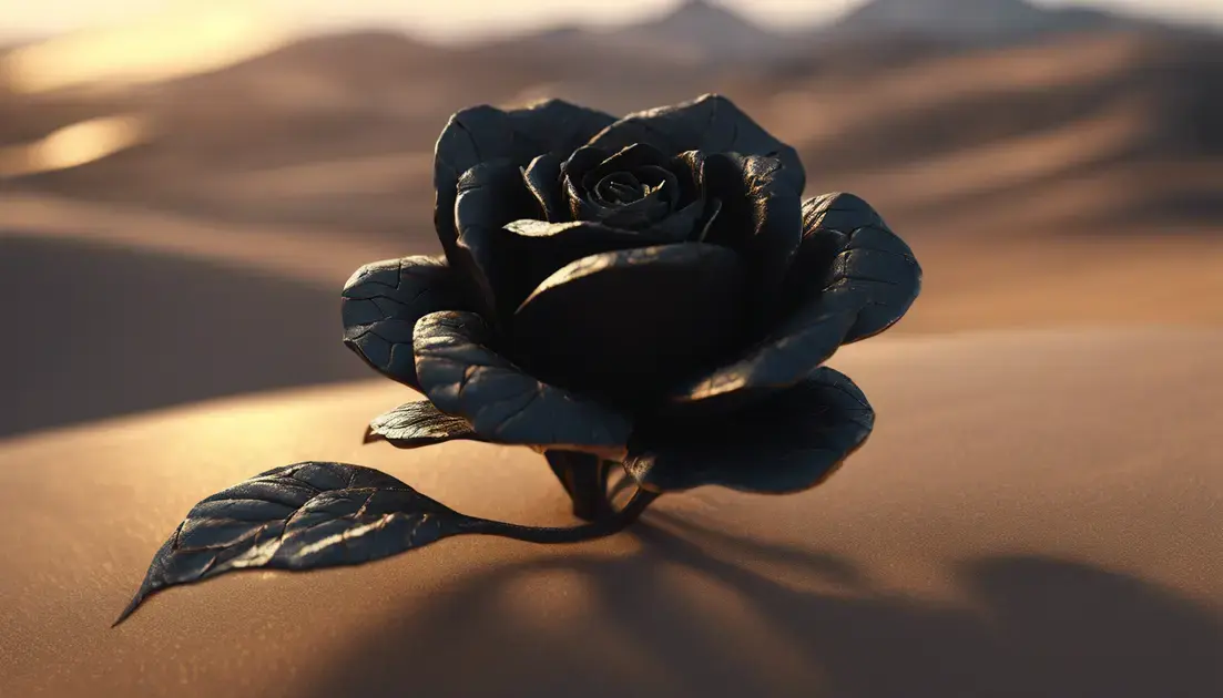rosa do deserto negra