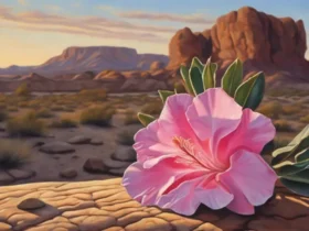rosa do deserto no deserto