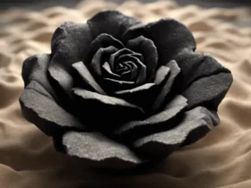 rosa do deserto preta dobrada