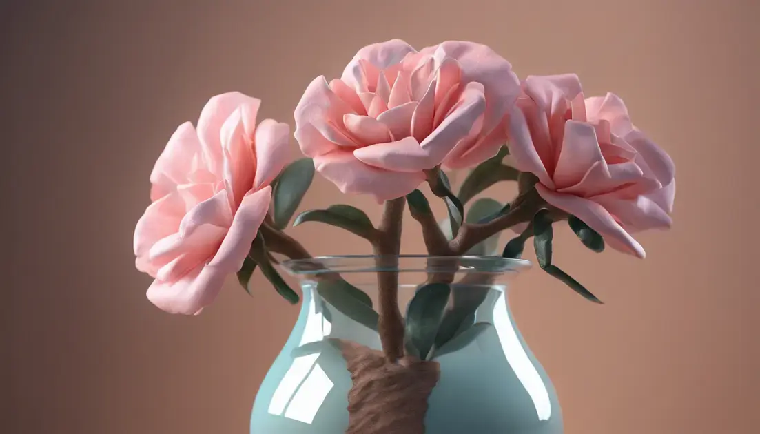 vaso rosa do deserto